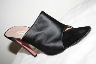 PRADA Women Peep Toe High Heel Slippers Shoe Sz 7.5  