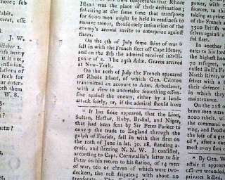 1780 BATTLE OF CAMDEN SC Revolutionary War OLD Magazine  