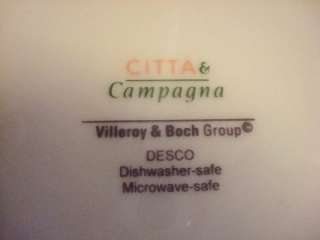 VILLEROY & BOCH DESCO CITTA & CAMPAGNA   SET OF 5 SALAD PLATES 