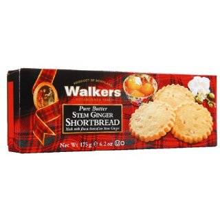Walkers Shortbread Stem Ginger Shortbread, 6.2 Ounce Boxes (Pack of 4 