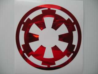 Red Chrome Star Wars Galactic Empire Vinyl Decal  