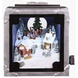 Retro Animated and Lighted Decorative Camera with Christmas Carolers
