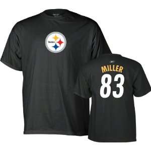  Heath Miller Pittsburgh Steelers Black Reebok Name 