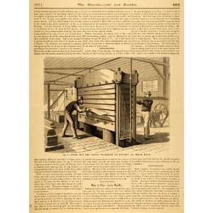  1877 Print Philip Pfeffer Antique Machine Lumber Seasoning 