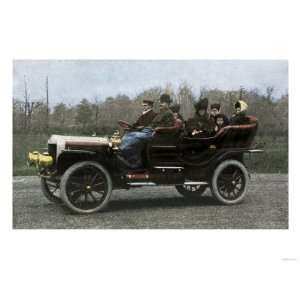  Family Riding in a Steam Powered White Company Automobile 