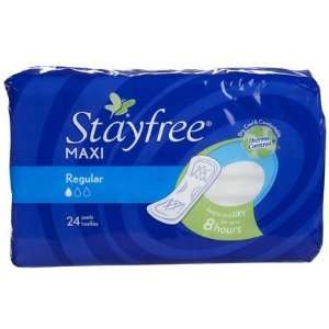  Stayfree Regular Maxi Pads 24 ct (Quantity of 5) Health 