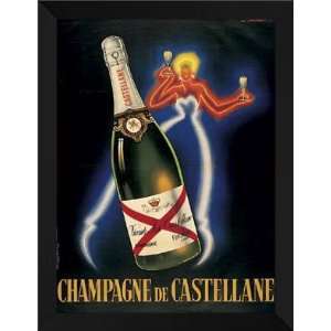   FRAMED 28x36 Champagne De Castellane 