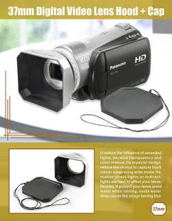 37mm Lens Hood Shade Cap for Canon VIXIA HF20,HF200 S  