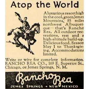   Mountains Albuquerque Rancho Rea.   Original Print Ad