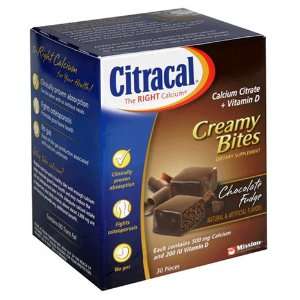  Citracal Creamy Bites, Chocolate Fudge, 30 Pieces Health 