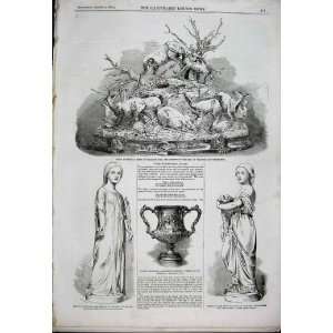  Lord Stamfords Plate 1856 Old Print, Thornycroft Sculpt 