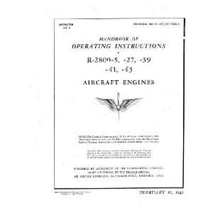   2800  5  43 Aircraft Engine Operating Manual Pratt & Whitney Books