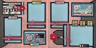 FRIENDS ~ BFF GIRL 2 premade 12x12 pages scrapbooking BY CHERRY 