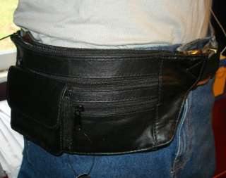 LEATHER FANNY WAIST MONEY CELL PHONE HOLSTER PACK NWT  