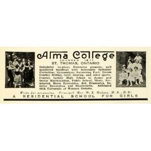  1938 Ad Alma College St. Thomas Ontario Canada Boarding School 