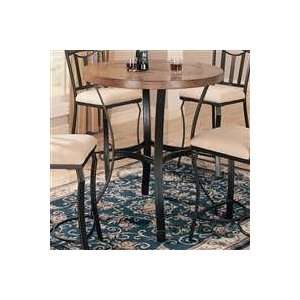  Prunella Metal Pub Table With Round Wood Top