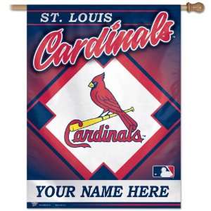 St. Louis Cardinals Personalized Vertical Flag 27x37 Banner