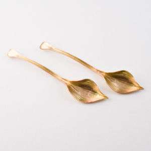 Gold Hosta Spoons   Michael Michaud Table Art  