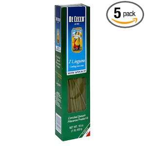 De Cecco Spinach Linguine, 16 Ounce Grocery & Gourmet Food