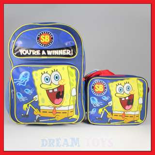 Spongebob Squarepants 16 Backpack and Lunch Bag Set  