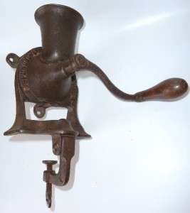 Antique 1890s Spong London Coffee Grinder No.2 Cast Iron Vintage 