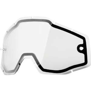100% Vented Dual Lenses For Racecraft/Accuri Goggles   Clear Lens 