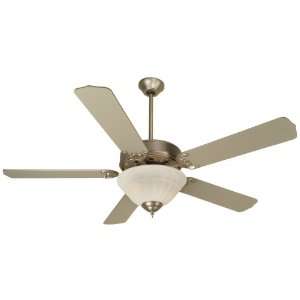   Nickel 52 Ceiling Fan w Light & BCD52 BN Blades