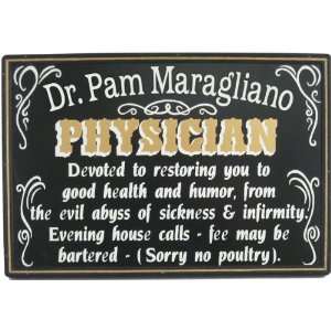  Physician   Black & Gold Personalized Framed 17x12 Davis 