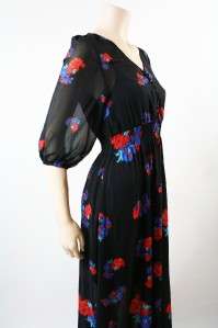 NWT 2011 MinkPink Carnaby Gypsy Floral Sheer Maxi Dress S Aritzia 