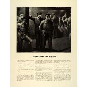 1941 Ad WWII Army Camps Military Liberty United Service Organization 