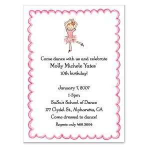  Red Head Ballerina Invitations Toys & Games