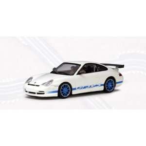 Porsche 2004 911 996 GT3 RS White / Blue Stripes (Part 13078) Autoart 
