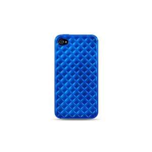    IPHONE® 4S / IPHONE® 4 COMPATIBLE CRYSTAL SKIN CASE BLUE 3D CUBE 