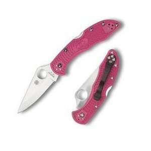  Spyderco Seki Japan Delica VG10 Steel Pink Handle Knife 
