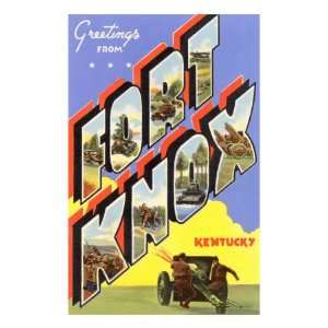  Greetings from Ft. Knox, Kentucky Giclee Poster Print 