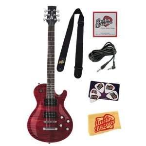 Charvel Desolation DS 3 ST Electric Guitar Bundle with Nylon Strap, 10 