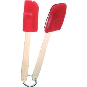 SiliconeZone Mini Silicone Spatula &Spoon Set   Red  