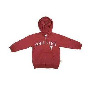   Toddler Pure Heritage Zip Front Hood by Majestic Athletic   Red 2T