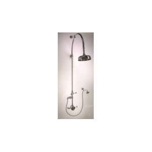   Thermostatic Arched Shower System with Wall Mount Personal Hand Shower