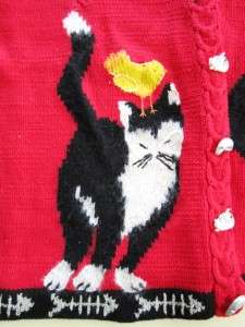 Storybook Knits cat and mouse red sweater  EXCELLENT SBK 2X ultra 