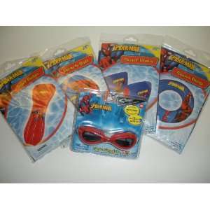  Spiderman Goggles with Swim Inflatables for Pool Playset 