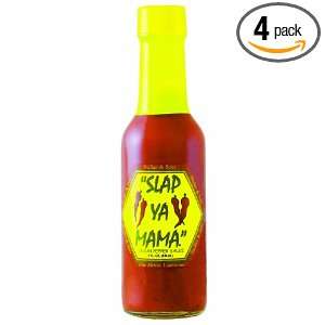 Slap Ya Mama Cajun Pepper Sauce, 5 Ounce Glass Bottles (Pack of 4 