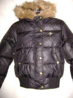 South Pole Junior Down Blend Hooded Jacket Black S NWT  