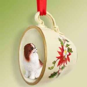  Japanese Chin Red/Wt Holiday Tea Cup