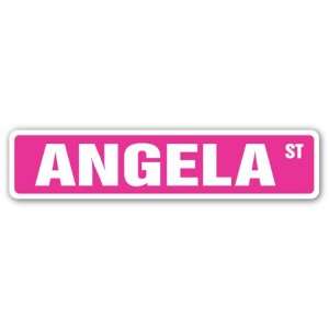  ANGELA Street Sign name kids childrens room door bedroom 