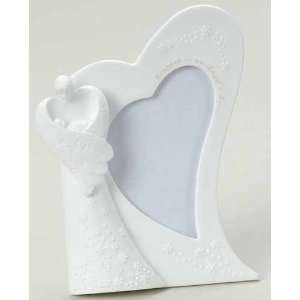  Pack of 2 Lace Illusions Porcelain Angel & Baby Heart Picture 