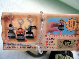   Luffy Sanji Zoro Figure Key Holder Set of 3 Sound Drop Banpresto