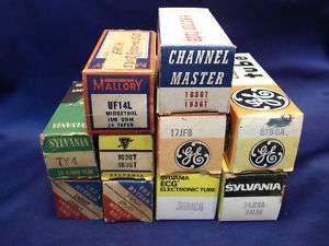 SYLVANIA , GE , CHANNEL MASTER , CBS HYTRON , MALLORY