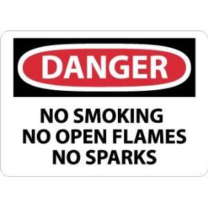   , No Smoking No Open Flames No Sparks, 7 X 10, Pressure Sensi