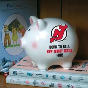 NEW JERSEY DEVILS Born To Be Personalized Team Logo PIGGY BANK (6 x 